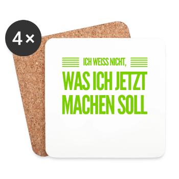 ich habe keinen Plan - Untersetzer (4er-Set) - Weiß - Vorne