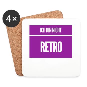 nicht retro - Untersetzer (4er-Set) - Weiß - Vorne