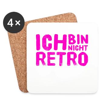 ich bin nicht retro - Untersetzer (4er-Set) - Weiß - Vorne