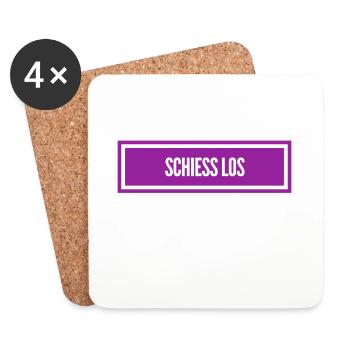raus damit - Untersetzer (4er-Set) - Weiß - Vorne