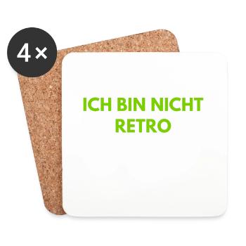 Schluss mit retro - Untersetzer (4er-Set) - Weiß - Vorne