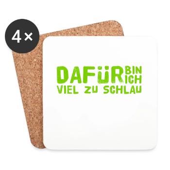 ich bin schlau - Untersetzer (4er-Set) - Weiß - Vorne