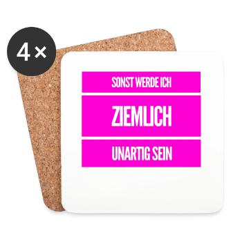 ich kann unartig sein - Untersetzer (4er-Set) - Weiß - Vorne