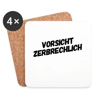 ich könnte kaputt gehen - Untersetzer (4er-Set) - Weiß - Vorne
