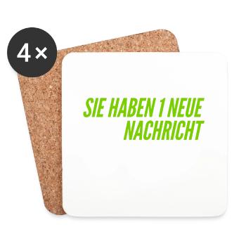 Posteingang - Untersetzer (4er-Set) - Weiß - Vorne