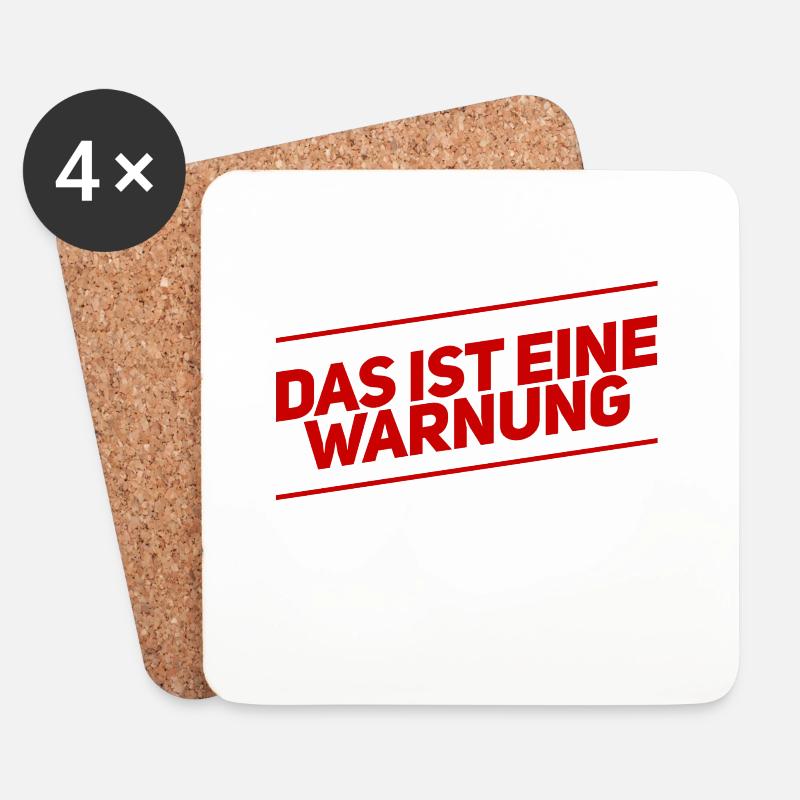 sei gewarnt - Untersetzer (4er-Set) - Weiß