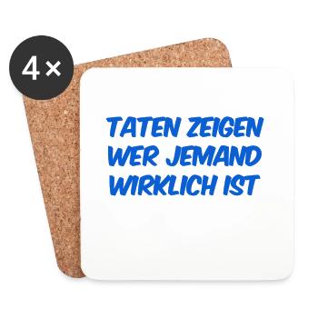 deine Taten sind entscheident - Untersetzer (4er-Set) - Weiß - Vorne