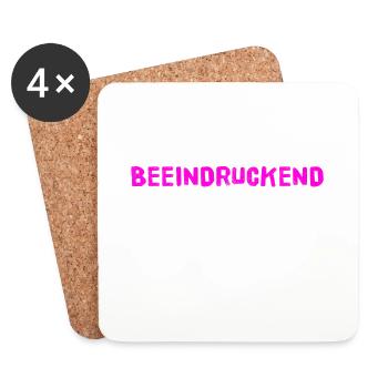 imponierend - Untersetzer (4er-Set) - Weiß - Vorne