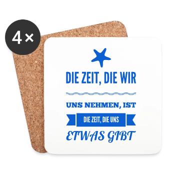 wir sollten uns Zeit nehmen - Untersetzer (4er-Set) - Weiß - Vorne