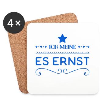 ich meine es ernst - Untersetzer (4er-Set) - Weiß - Vorne