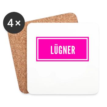 so sieht ein Lügner aus - Untersetzer (4er-Set) - Weiß - Vorne