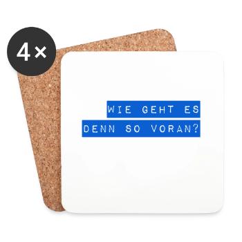 geht es voran? - Untersetzer (4er-Set) - Weiß - Vorne