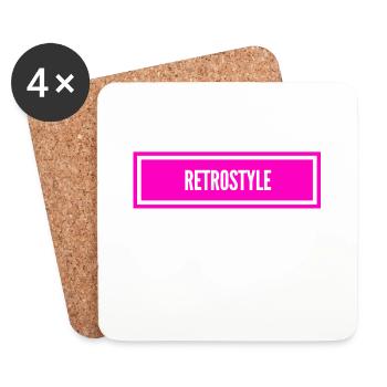 retro geht immer - Untersetzer (4er-Set) - Weiß - Vorne