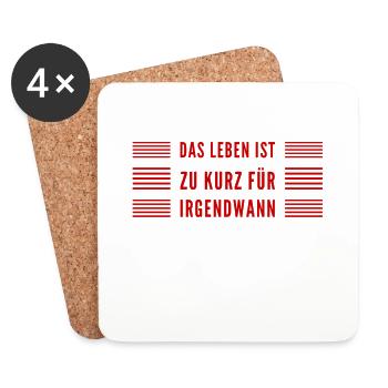 nutze die Zeit - Untersetzer (4er-Set) - Weiß - Vorne
