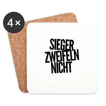 ich bin ein Sieger - Untersetzer (4er-Set) - Weiß - Vorne