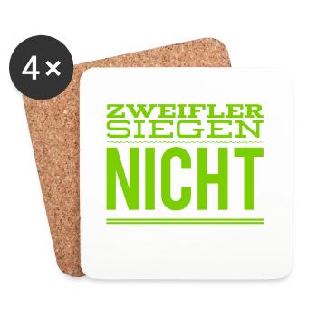 ich siege - Untersetzer (4er-Set) - Weiß - Vorne