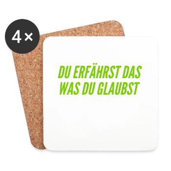 du bist was du glaubst - Untersetzer (4er-Set) - Weiß - Vorne