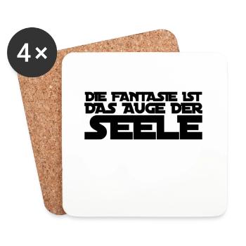meine Seele liebt die Fantasie - Untersetzer (4er-Set) - Weiß - Vorne