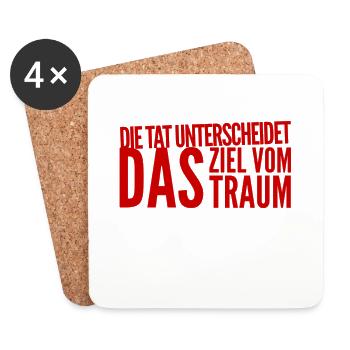 machen ist das Entscheidende - Untersetzer (4er-Set) - Weiß - Vorne
