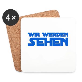 es wird sich schon ergeben - Untersetzer (4er-Set) - Weiß - Vorne