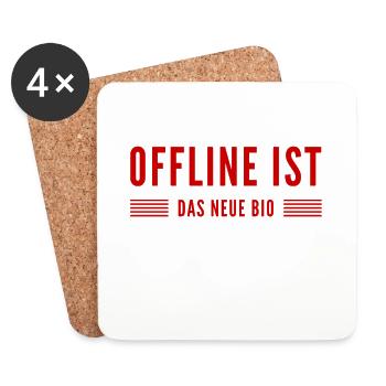 offline ist toll - Untersetzer (4er-Set) - Weiß - Vorne
