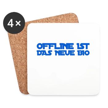 offline geht immer - Untersetzer (4er-Set) - Weiß - Vorne
