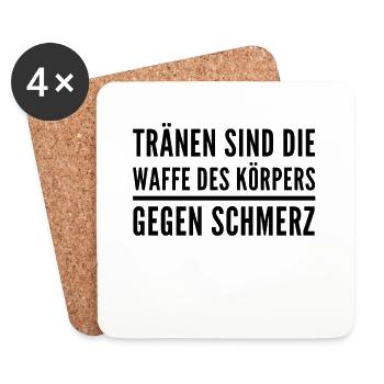 Tränen können helfen - Untersetzer (4er-Set) - Weiß - Vorne