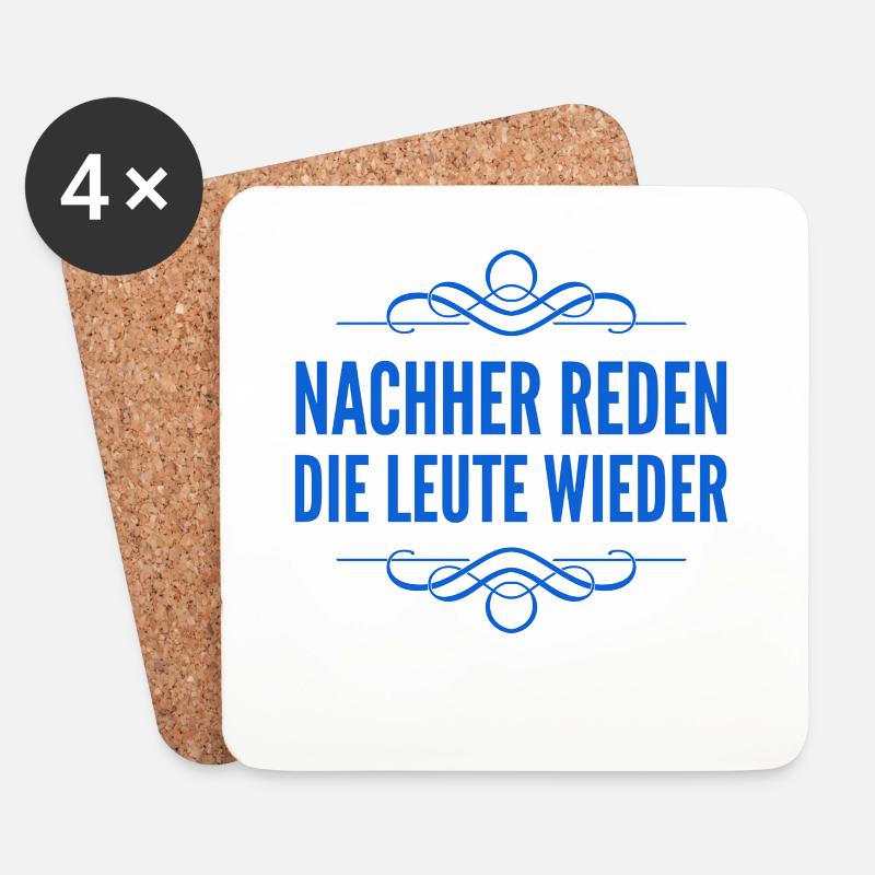 die Leute reden wieder - Untersetzer (4er-Set) - Weiß