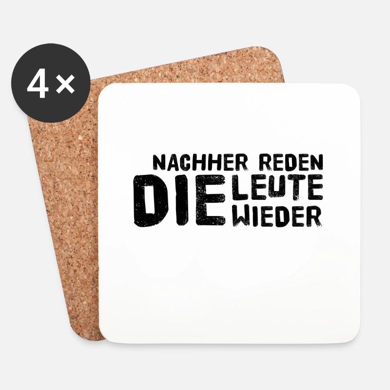 die Leute reden eh - Untersetzer (4er-Set) - Weiß