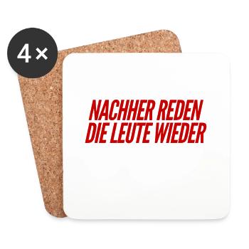 wenn die Leute reden - Untersetzer (4er-Set) - Weiß - Vorne