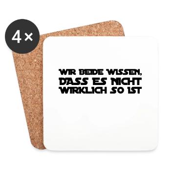 wir beide sehen es - Untersetzer (4er-Set) - Weiß - Vorne