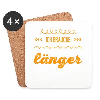ich lasse mir Zeit - Untersetzer (4er-Set) - Weiß - Vorne
