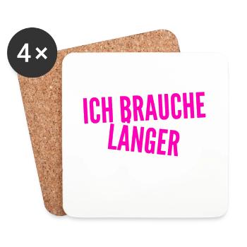 ich nehme mir die Zeit - Untersetzer (4er-Set) - Weiß - Vorne