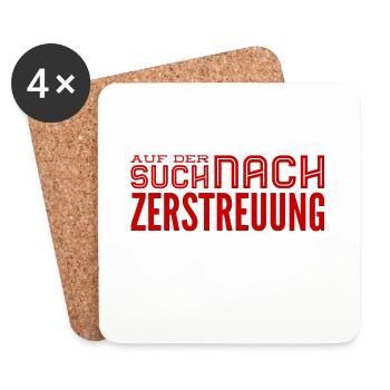 wo finde ich Zerstreuung? - Untersetzer (4er-Set) - Weiß - Vorne