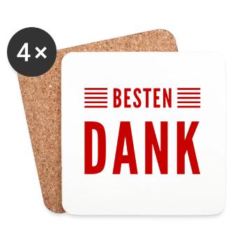 vielen Dank - Untersetzer (4er-Set) - Weiß - Vorne
