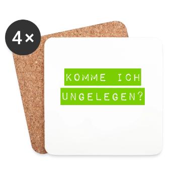 komme ich ungelegen? - Untersetzer (4er-Set) - Weiß - Vorne