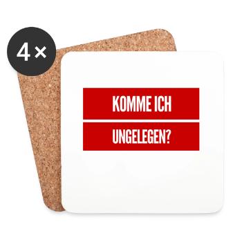 störe ich gerade? - Untersetzer (4er-Set) - Weiß - Vorne