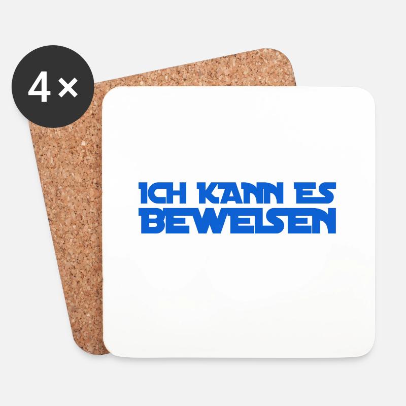 ich kann es belegen - Untersetzer (4er-Set) - Weiß