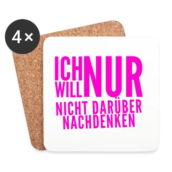 ignorieren - Untersetzer (4er-Set) - Weiß - Vorne