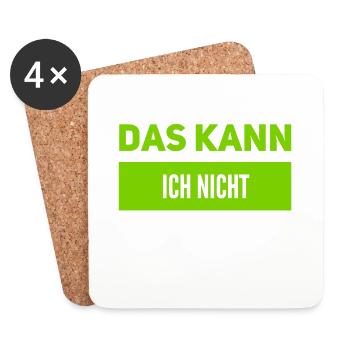 ich kann das nicht - Untersetzer (4er-Set) - Weiß - Vorne
