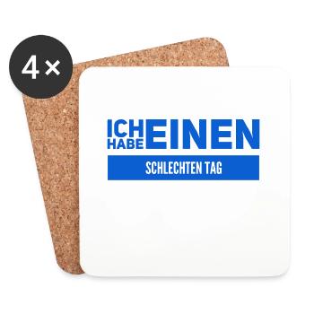 schlechte Laune - Untersetzer (4er-Set) - Weiß - Vorne