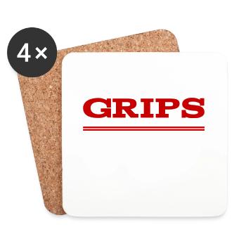 ich habe ne Menge Grips - Untersetzer (4er-Set) - Weiß - Vorne