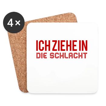 die Schlacht wartet - Untersetzer (4er-Set) - Weiß - Vorne