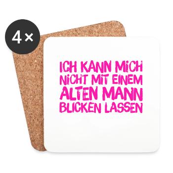darauf habe ich keinen Bock - Untersetzer (4er-Set) - Weiß - Vorne
