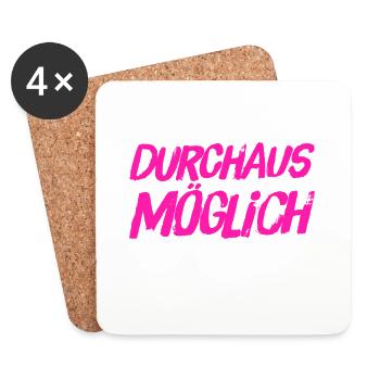 vielleicht ist es möglich - Untersetzer (4er-Set) - Weiß - Vorne