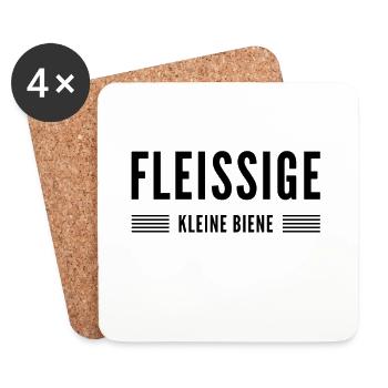 Fleiß geht immer - Untersetzer (4er-Set) - Weiß - Vorne