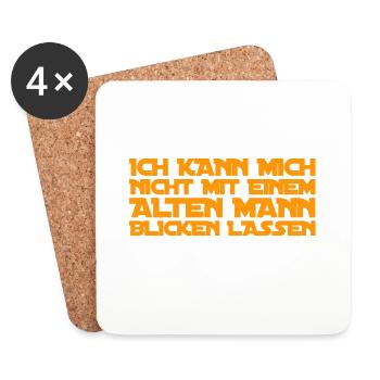 keine alter Männer - Untersetzer (4er-Set) - Weiß - Vorne