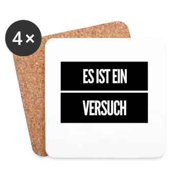ich probiere es - Untersetzer (4er-Set) - Weiß - Vorne