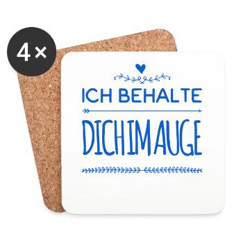 ich behalte dich im Auge - Untersetzer (4er-Set) - Weiß - Vorne