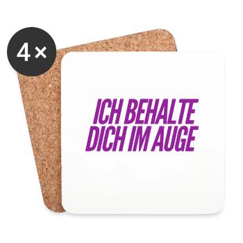 ich beobachte dich - Untersetzer (4er-Set) - Weiß - Vorne